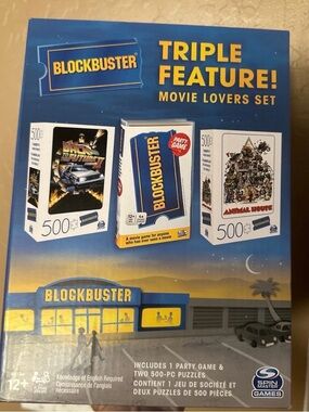 Blockbuster Triple Feature Movie Lovers Set - Blue & Yellow